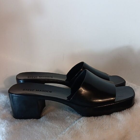 Steve Madden "Harlin" Black Women's Slide Sandals - Picture 1 of 5